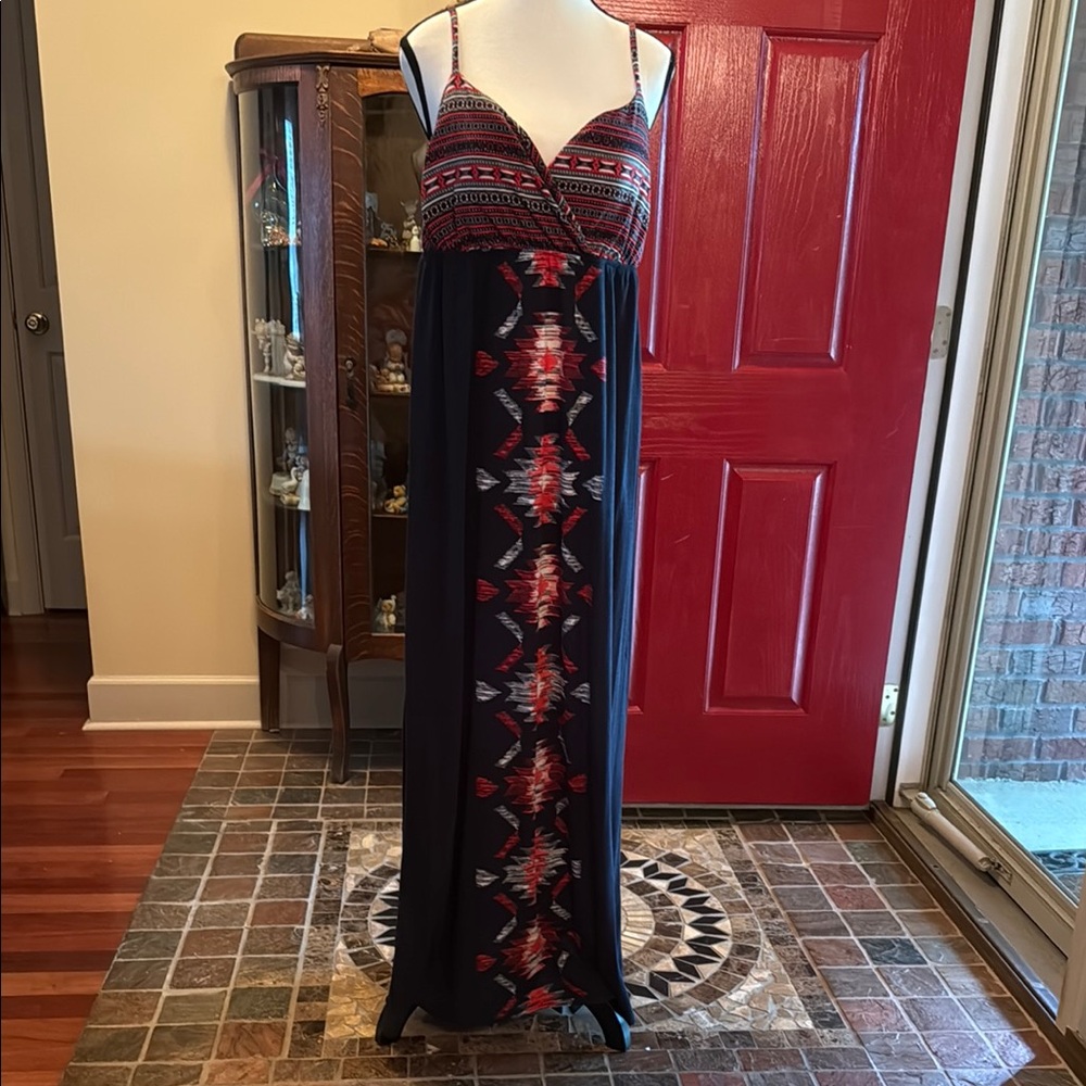 No Boundaries Black and Red Sleeveless Sundress